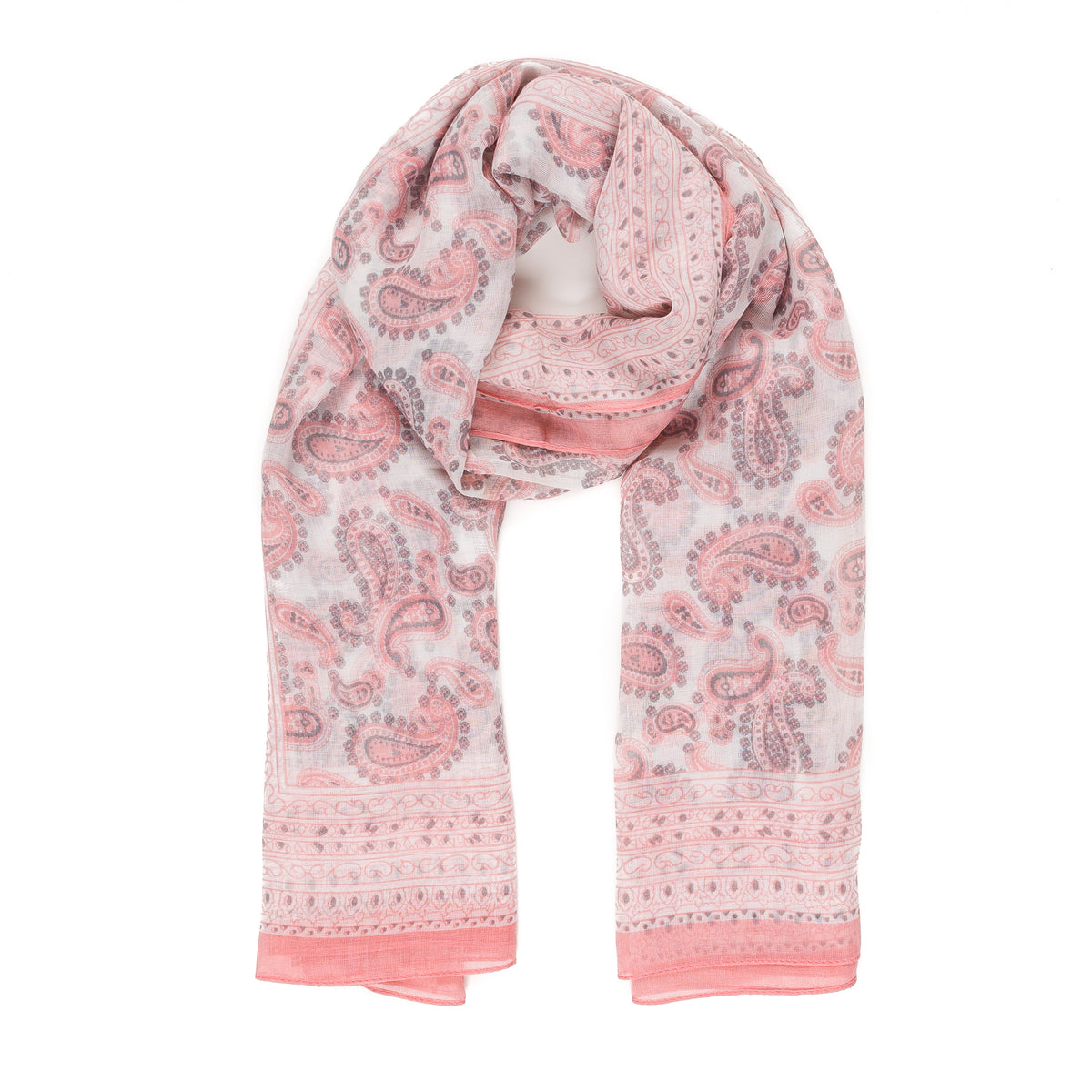 Silk Paisley Hot Pink Scarf - Colour Cocoon