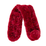 Faux Fur Collar Scarf for Women (Burgundy)