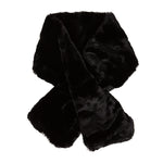 Faux Fur Collar Scarf for Women (Black)