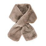 Faux Fur Collar Scarf for Women (Beige)