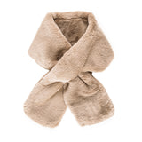 Faux Fur Collar Scarf for Women (Beige)