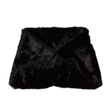 Faux Fur Collar Scarf for Women (Black)