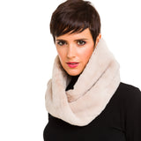 Faux Fur Collar Scarf for Women (Beige)