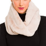 Faux Fur Collar Scarf for Women (Beige)