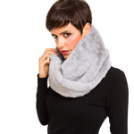 Faux Fur Collar Scarf for Women (Gray)