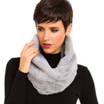 Faux Fur Collar Scarf for Women (Gray)