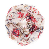 Spanish Design Printed Viscose Scarf (Beige Flower)