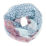 Spanish Design Printed Viscose Scarf (Blue Paisley)