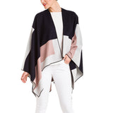 Women's Shawl Wrap Poncho Ruana Cape Cardigan Sweater Open Front (PC04-4)