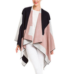 Women's Shawl Wrap Poncho Ruana Cape Cardigan Sweater Open Front (PC04-4)