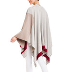 Women's Shawl Wrap Poncho Ruana Cape Cardigan Sweater Open Front (PC04-6)