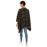 Women's Shawl Wrap Poncho Ruana Cape Cardigan Sweater Open Front (PC07-1)