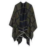 Women's Shawl Wrap Poncho Ruana Cape Cardigan Sweater Open Front (PC07-1)