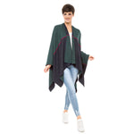 Women's Shawl Wrap Poncho Ruana Cape Cardigan Sweater Open Front (PC08-10)