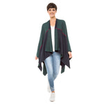 Women's Shawl Wrap Poncho Ruana Cape Cardigan Sweater Open Front (PC08-10)