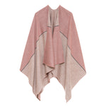 Women's Shawl Wrap Poncho Ruana Cape Cardigan Sweater Open Front (PC08-3)