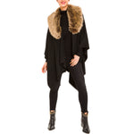 Women's Shawl Wrap Poncho Ruana Cape Cardigan Sweater Open Front (PCF-11)