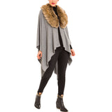 Women's Shawl Wrap Poncho Ruana Cape Cardigan Sweater Open Front (PCF-4)