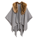 Women's Shawl Wrap Poncho Ruana Cape Cardigan Sweater Open Front (PCF-4)