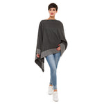 Women's Shawl Wrap Poncho Ruana Cape Cardigan Sweater Open Front (PCS-4)