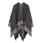 Women's Shawl Wrap Poncho Ruana Cape Cardigan Sweater Open Front (PCS-4)