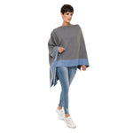 Women's Shawl Wrap Poncho Ruana Cape Cardigan Sweater Open Front (PCS-6)