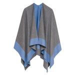 Women's Shawl Wrap Poncho Ruana Cape Cardigan Sweater Open Front (PCS-6)